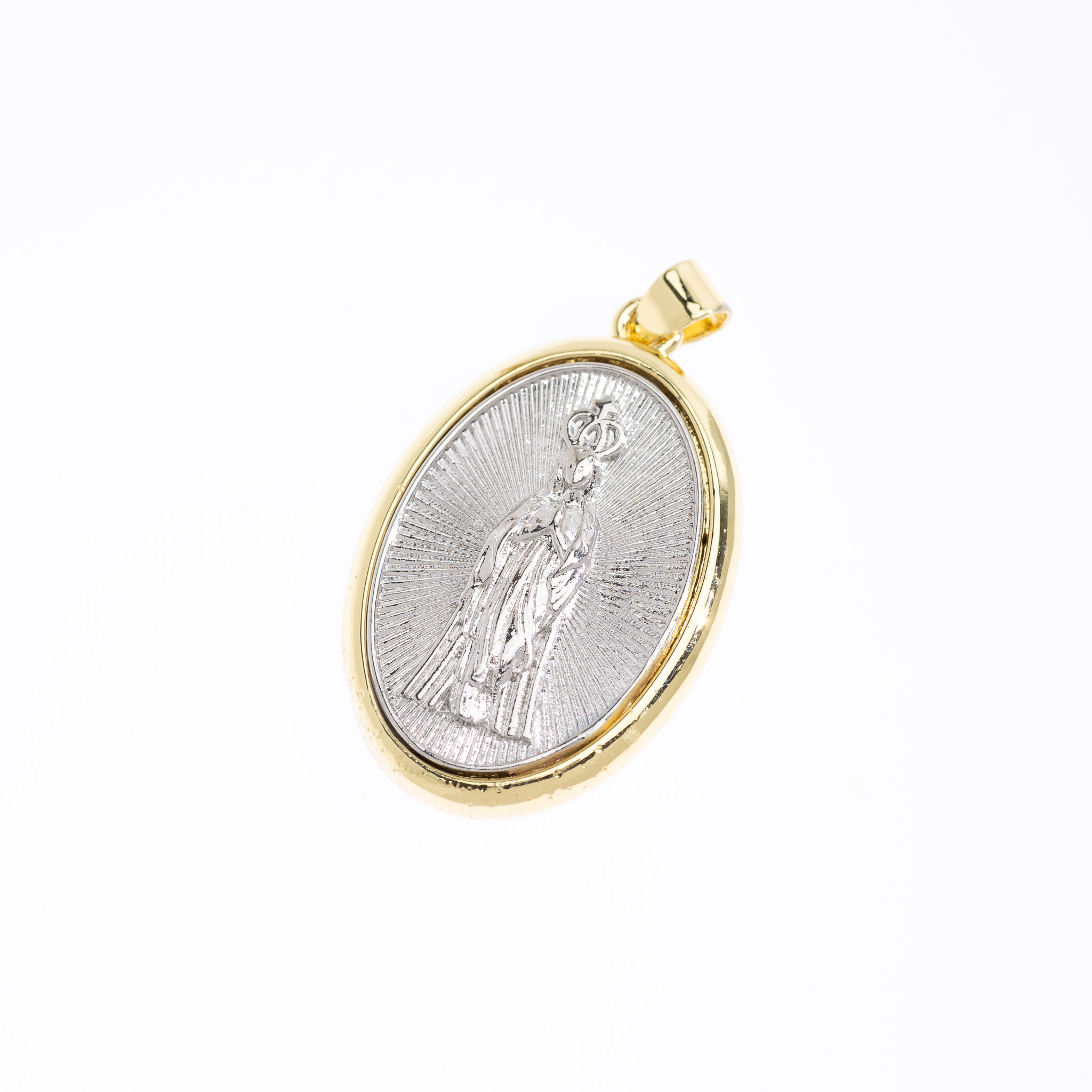 20618 Gold And Silver Our Lady of Fátima Pendant